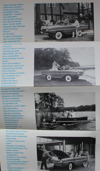 Amphicar 770 Modelprogram 1964 Offerfolder with brochures (3905)